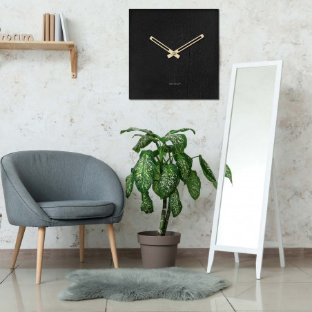 Minimalistische Wanduhr - Sentop quadratisch HDFK036 | hölzern