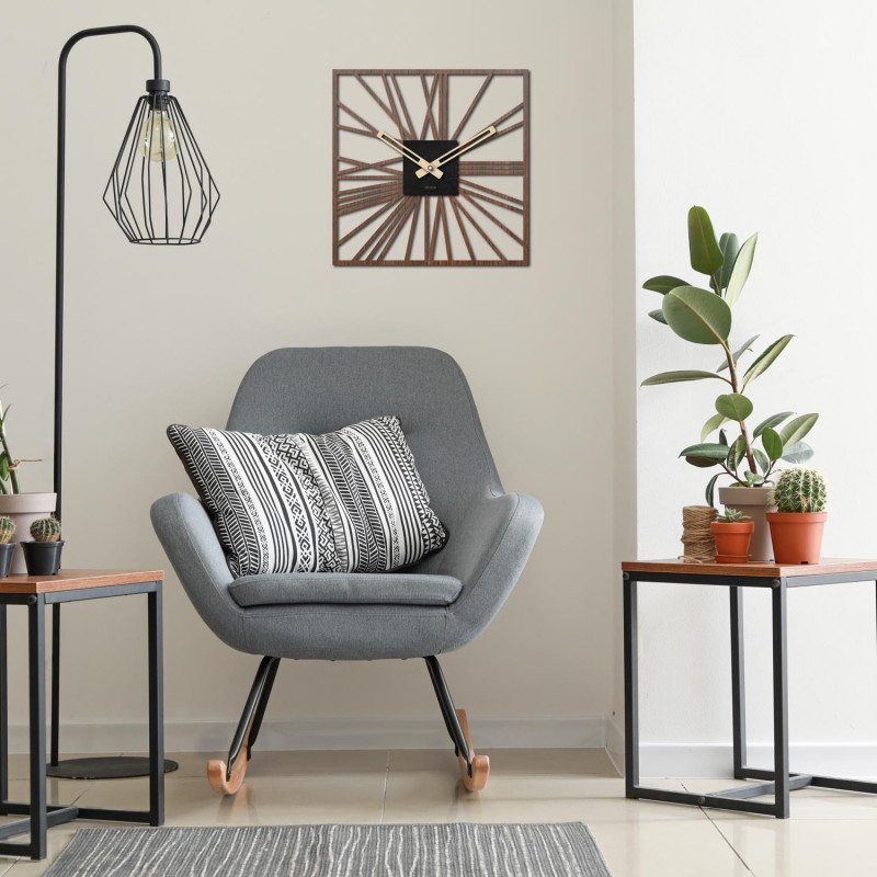 Wanduhr aus Holz | HDFK038 | Wenge-Nussbaum