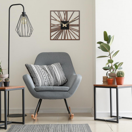 Wanduhr aus Holz | HDFK038 | Wenge-Nussbaum