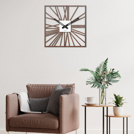 Wanduhr aus Holz | HDFK038 | Wenge-Nussbaum