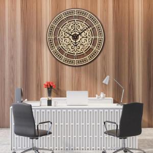 Elegante Wanduhr aus Holz - Sentop | PR0463 | doppellagig 2