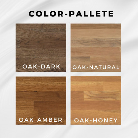 Wanduhr aus Eichenholz mit Zweigen - AFKOP