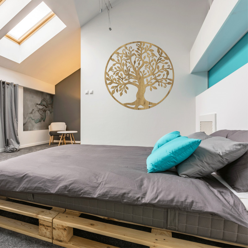 Eleganter Lebensbaum aus Holz, ein ideales Wohnzimmeraccessoire