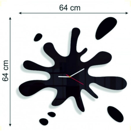 Abmessungen der X-momo Wanduhr. Design-Wanduhr aus PMMA