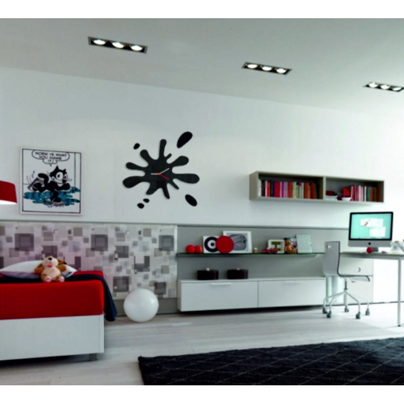 Abmessungen der X-momo Wanduhr. Design-Wanduhr aus PMMA