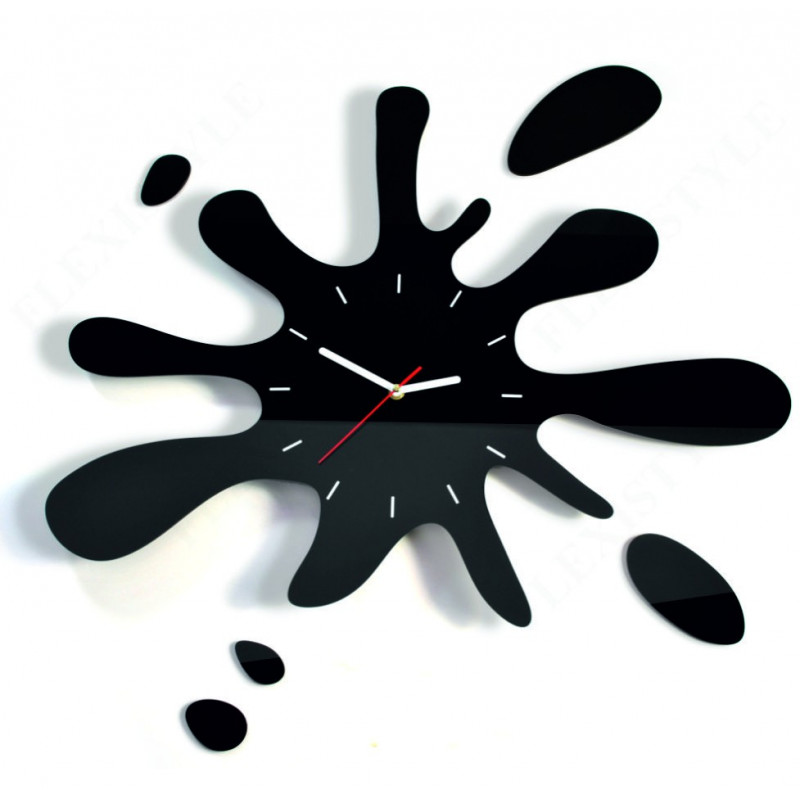 Abmessungen der X-momo Wanduhr. Design-Wanduhr aus PMMA