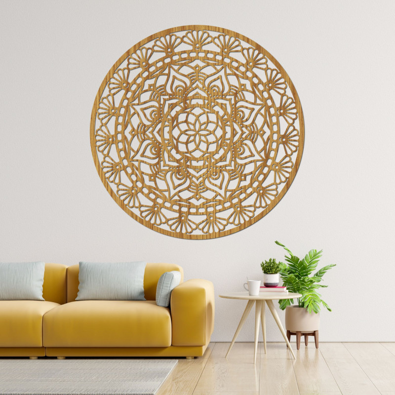 Mandala aus Holz - Blume des Lebens