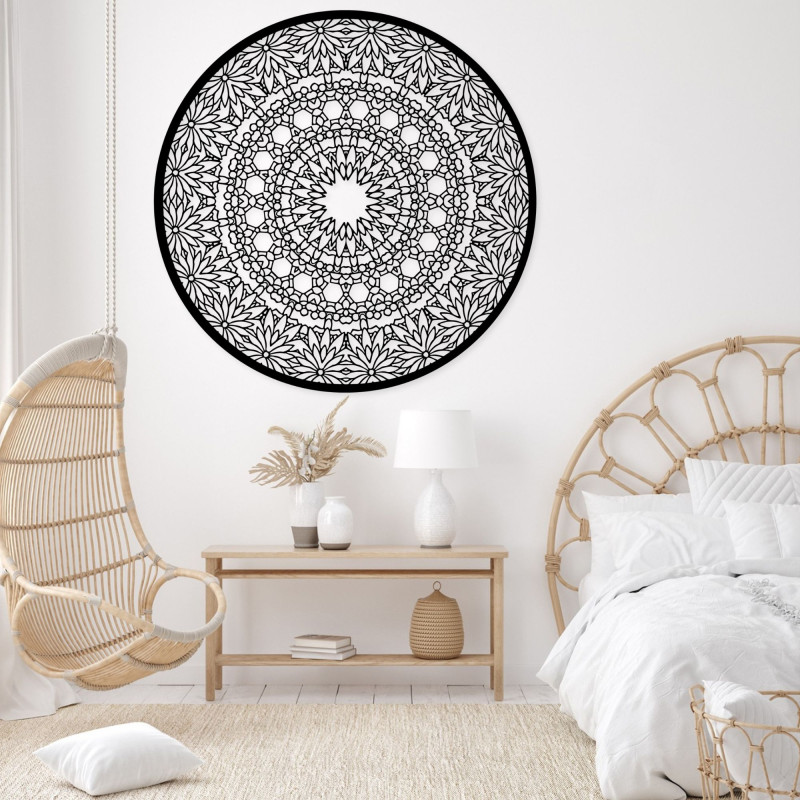 Elegante Holzmandala – Exklusive Wanddekorationen aus Holz für das Wohnzimmer