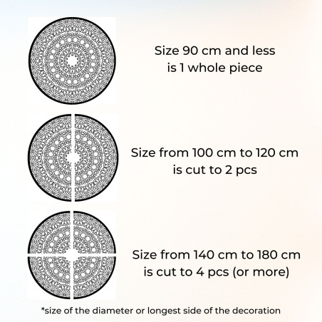 Elegantes Mandala-Gemälde aus Holz für ein modernes Zuhause