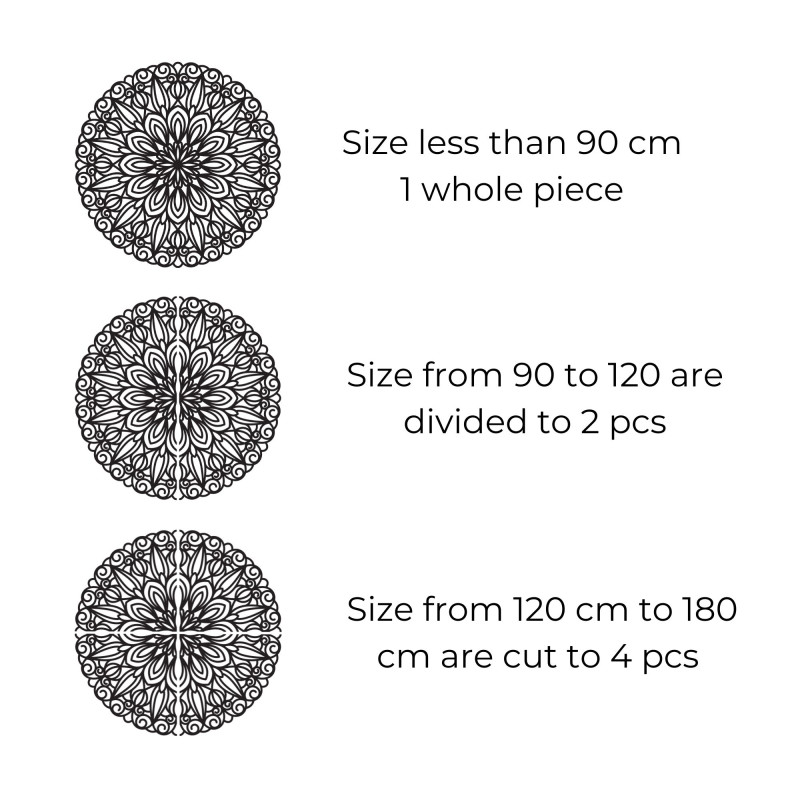 Elegantes Holzmandala an der Wand - SOFIS