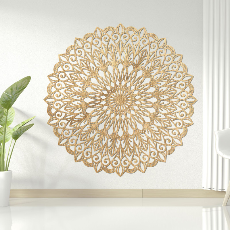 Holzmandala an der Wand – Elegante Dekoration...