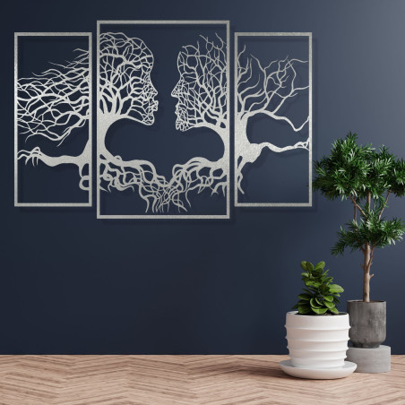 Wandbild aus Holz: Frau und Mann | HERZ