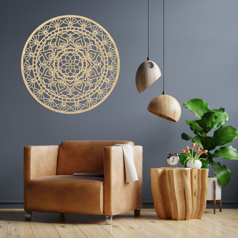 Mandala aus Holz für die Wand - Aura Design