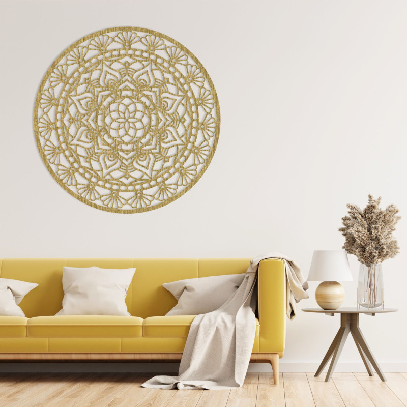 Holzmandala an der Wand – Design