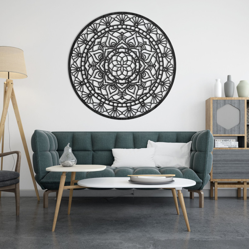 Mandala aus Holz für die Wand - Aura Design