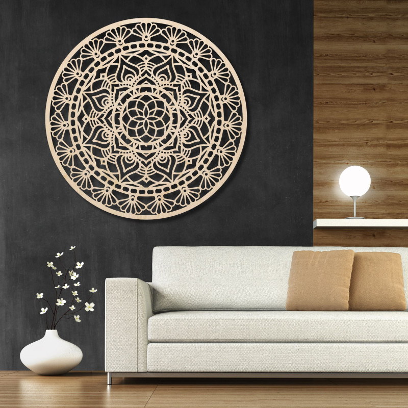 Mandala aus Holz für die Wand - Aura Design