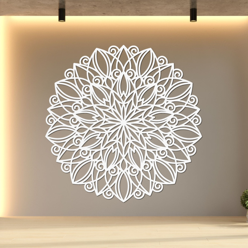 Hölzerne Wand Mandala tanzende Blume - ORPEROF