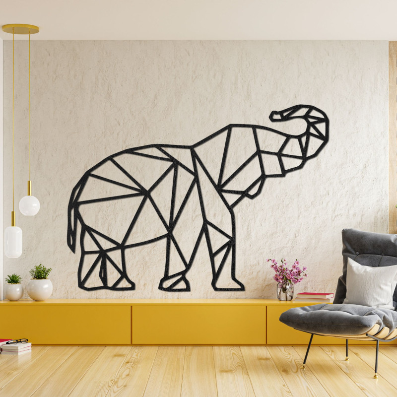 Geometrisches Wandbild Elefant - MALRVIN