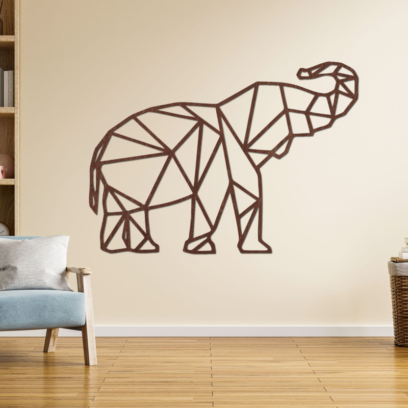 Geometrisches Wandbild Elefant - MALRVIN