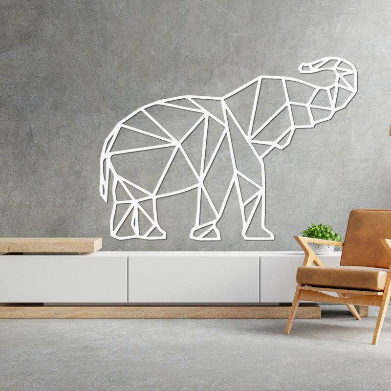 Geometrisches Wandbild Elefant - MALRVIN