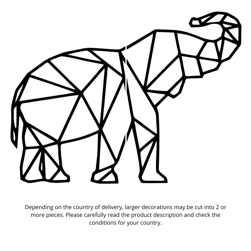 Geometrisches Wandbild Elefant - MALRVIN
