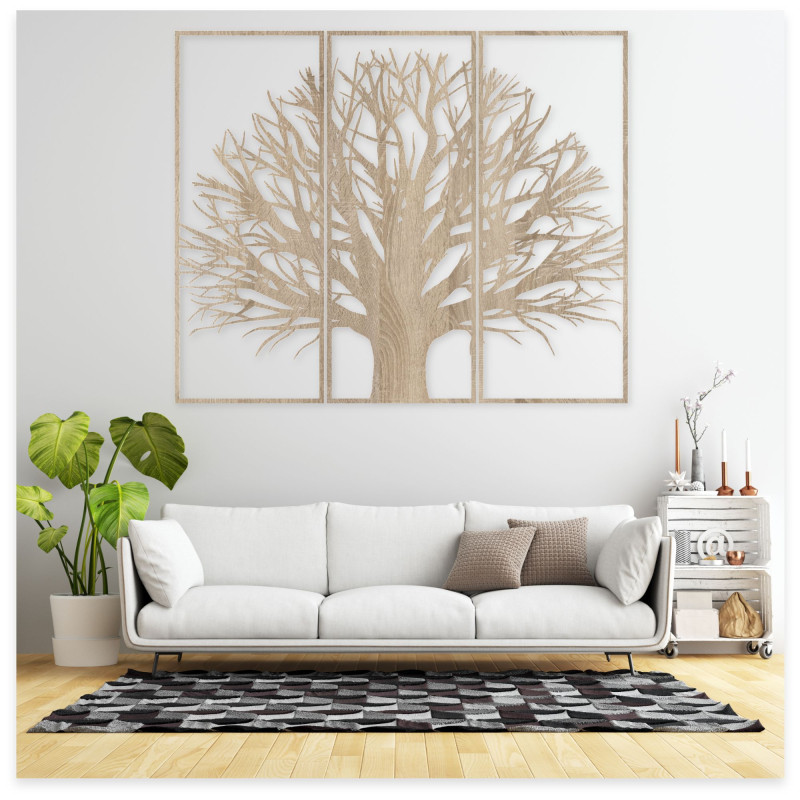 Modernes dreiteiliges Wandbild Baum | KRAFTTRA