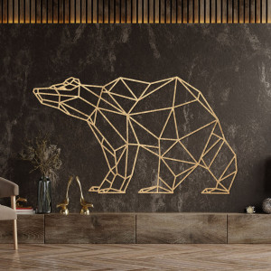 Wandmalerei aus Holz, Bär