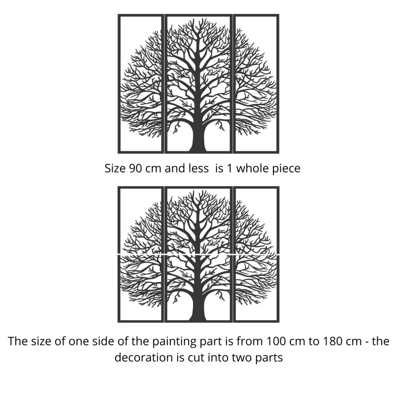 Stilvolle Wanddekoration: Natürliches Baummotiv in elegantem Braunton.