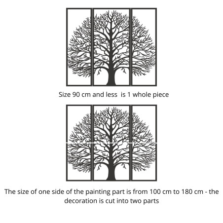 Stilvolle Wanddekoration: Natürliches Baummotiv in elegantem Braunton.