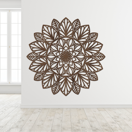 Mandala-Wandmalerei aus Holz