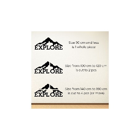 Geschnitztes Holzbild eines Berges - EXPLORE