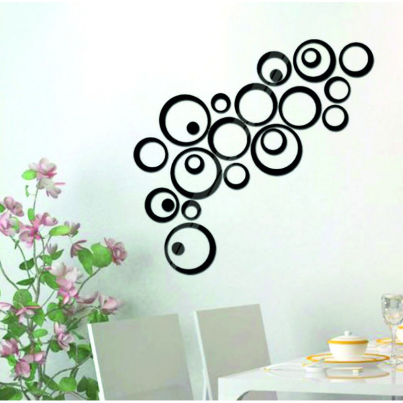 Dekorative Spiegel. Spiegelaufkleber für die Wand, als Bild oder Dekoration, 3D-Acrylaufkleber