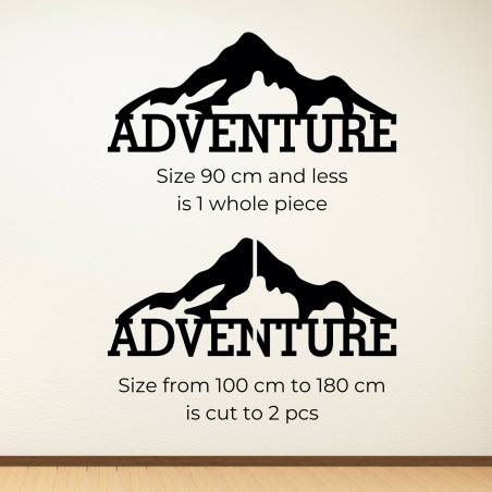 Geschnitztes Holzbild an der Wand des Berges - ADVENTURE