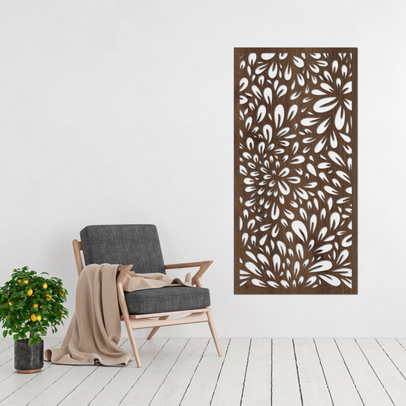 Wandbild Blume aus Holz - ANIA