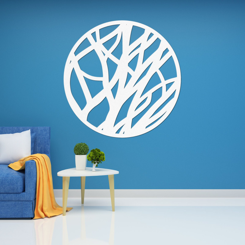 Eine elegante Holzdekoration mit organischem Muster, die Ihrem Zuhause einen einzigartigen Look verleiht.