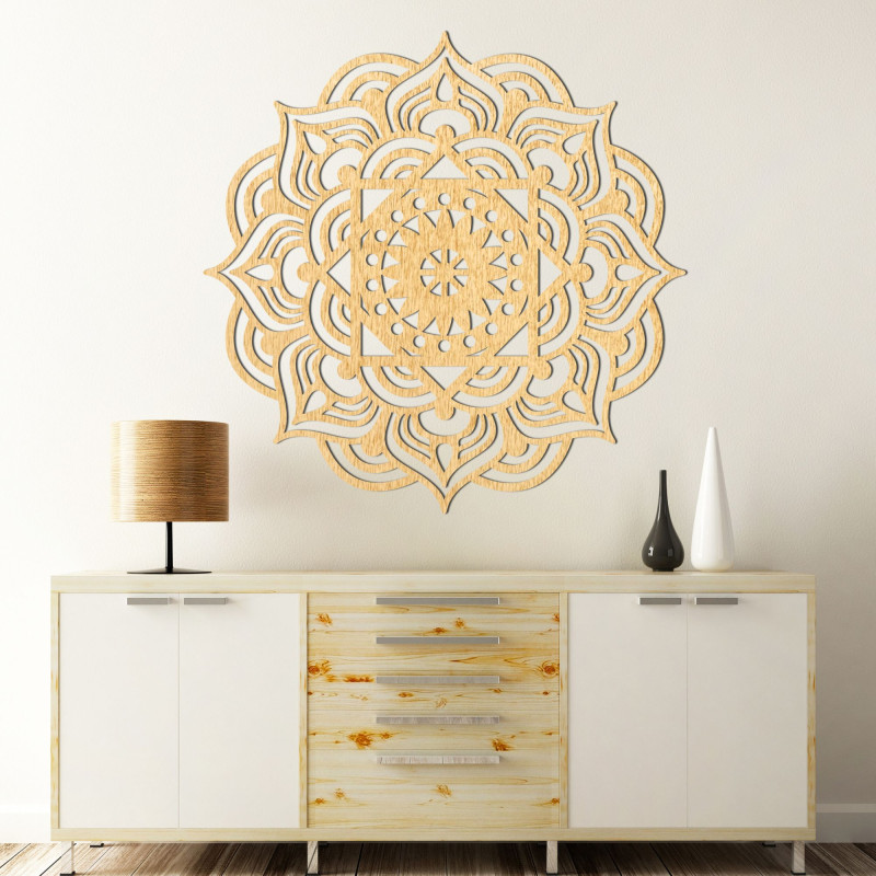 Wanddekoration Mandala aus Holz - ROMANCE