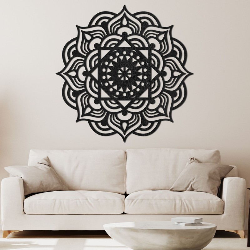 Orientalisches Mandala Wandbild aus Holz - SYMMETRY