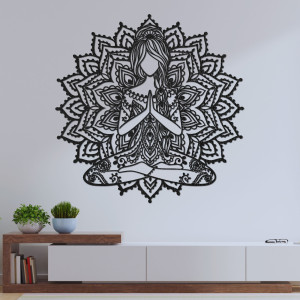 Mandala-Wanddekoration aus Holz - SERENITAS
