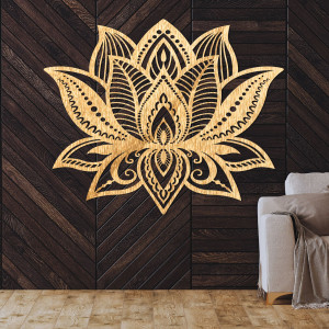 Wanddekoration Holzblumen-Mandala - COR LUCIS 2