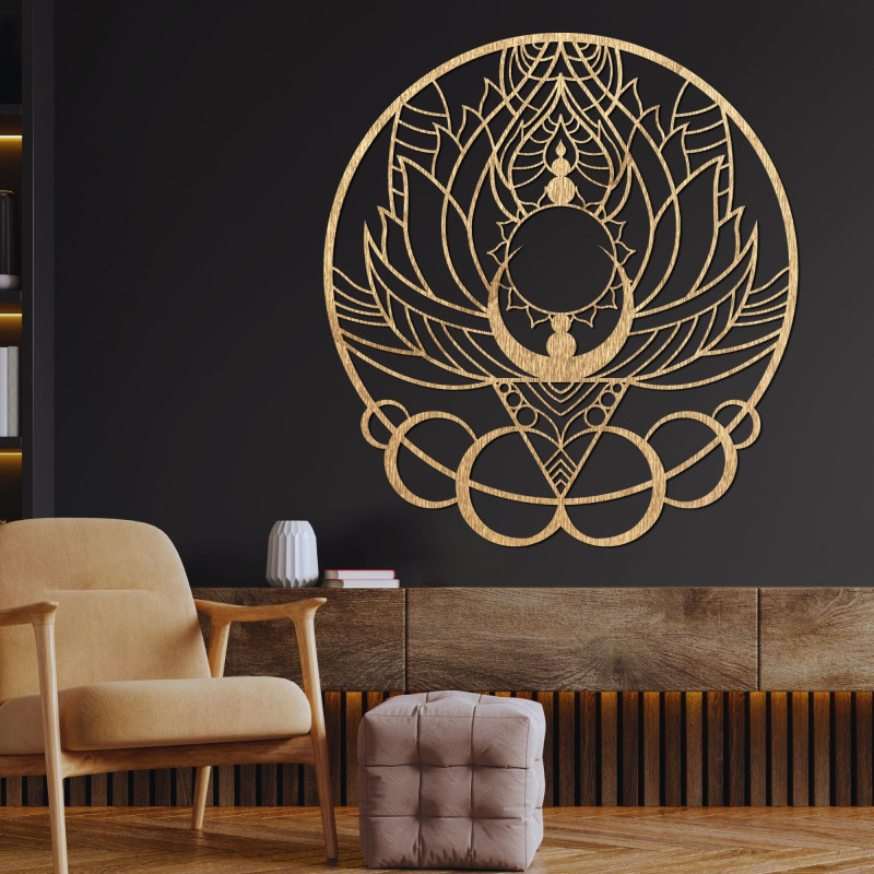 Geschnitztes Wandgemälde der Sonnenblume