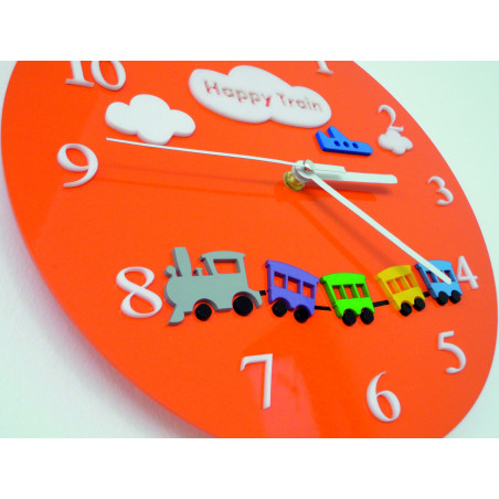 Moderne Wanduhr aus Plexiglas. Trendige Wanduhr als Geschenkidee. X-Momo-Uhr. PMMA