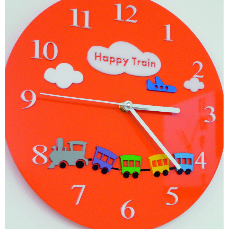 Moderne Wanduhr aus Plexiglas. Trendige Wanduhr als Geschenkidee. X-Momo-Uhr. PMMA