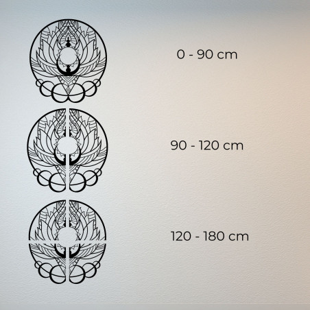 Künstlerische Holzdekoration Mandala Blume und Sonne