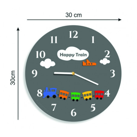 Abmessungen der X-momo Wanduhr. Designer-Wanduhr aus PMMA.