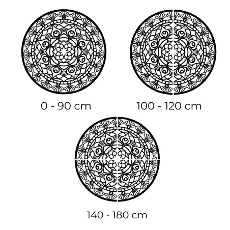 Elegante Mandala-Wandverkleidung aus Holz mit detailliertem Ziermuster
