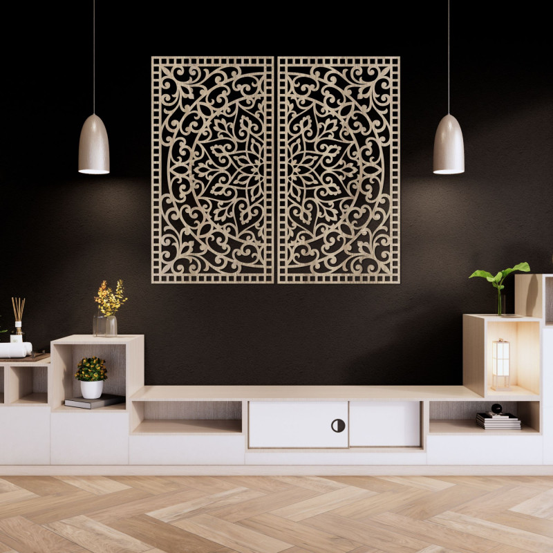 Wanddekoration aus Holz mit Mandala-Motiv – Ein zeitloses Design mit tiefer Bedeutung