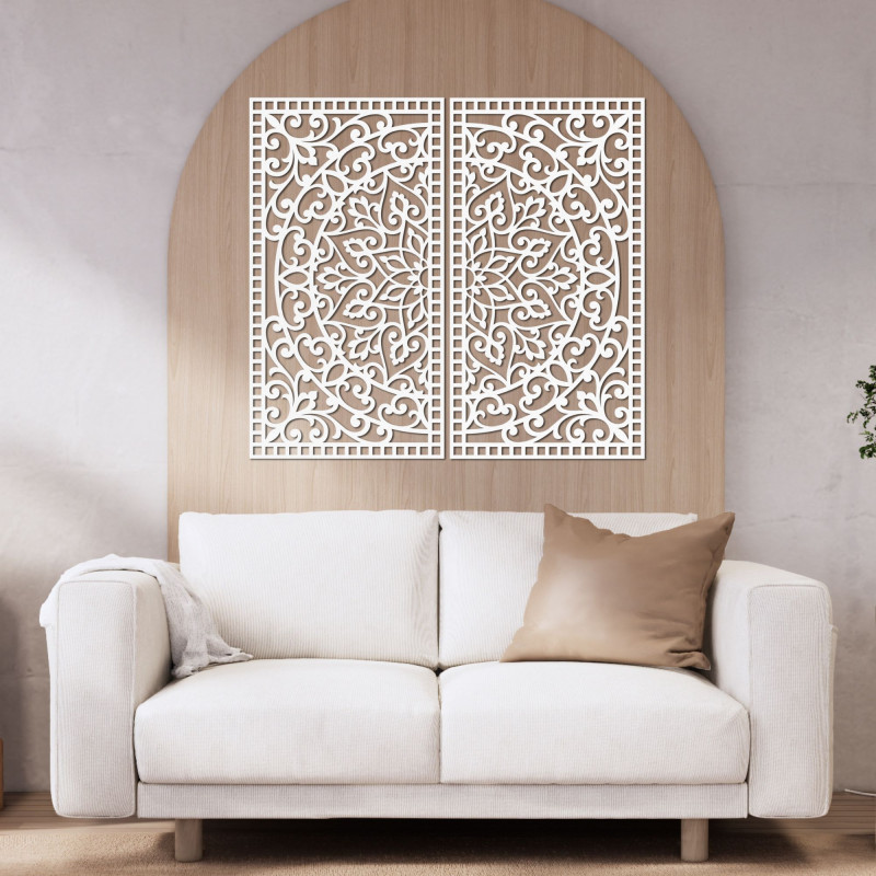 Wanddekoration aus Holz mit Mandala-Motiv – Ein zeitloses Design mit tiefer Bedeutung