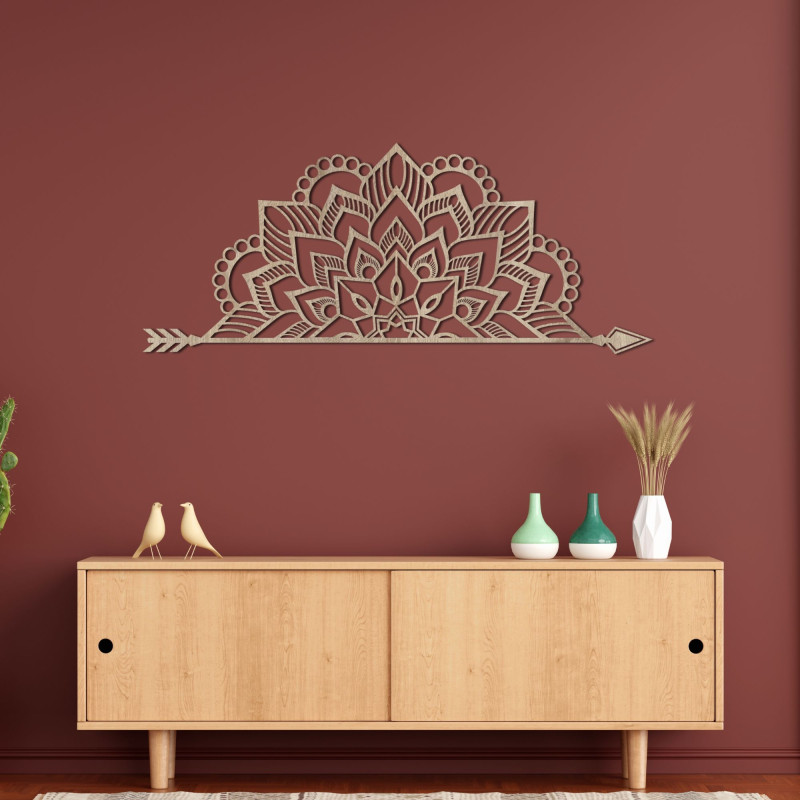 Mandala an der Wand aus Holz - ARONV