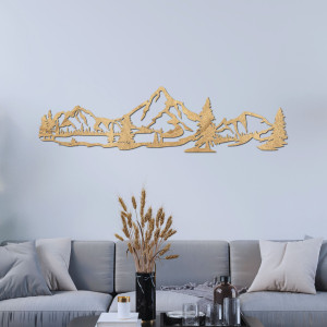 Hölzerne Wanddekoration Wald der Berge - MONTIS 2