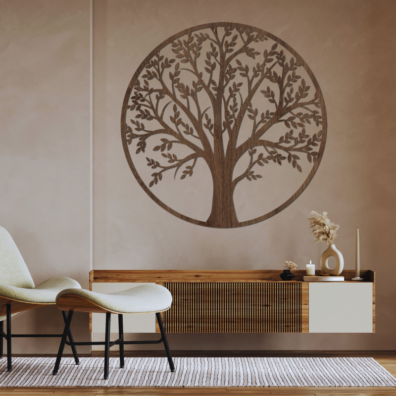 Schwarze Lebensbaum-Wanddekoration für das Wohnzimmer